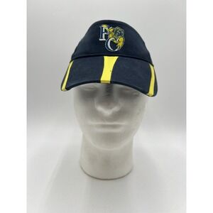 Franklin College Grizzlies Visor Hat Navy Gold Adjustable Go Grizzlies OSFA